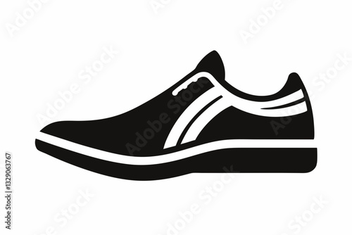 shoe icon line art silhouette vector illustration