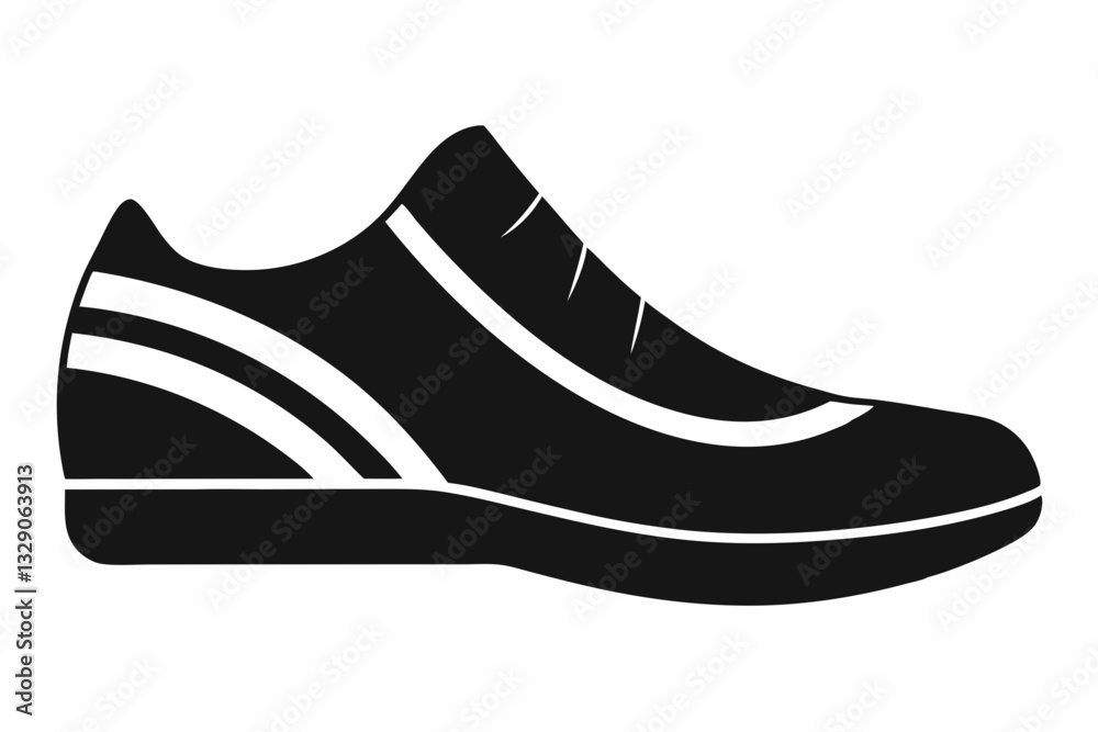 shoe icon line art silhouette vector illustration shoe icon line art silhouette vector illustration