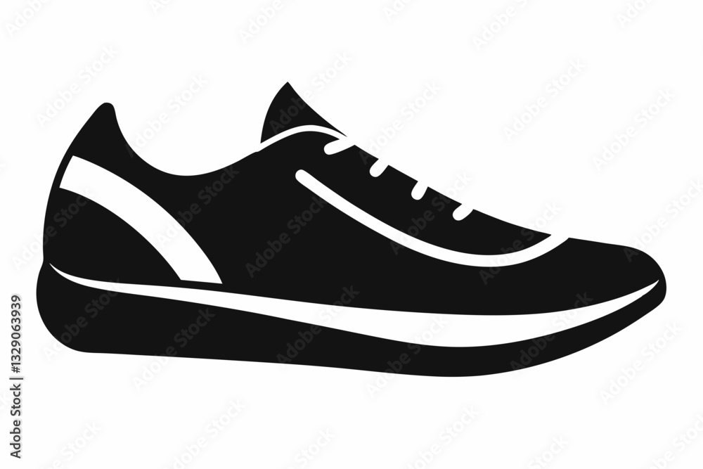 shoe icon line art silhouette vector illustration shoe icon line art silhouette vector illustration