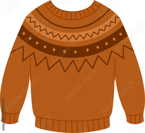 Hand-Drawn Autumn Patterned Sweater