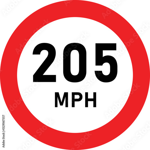 Wallpaper Mural 205 MPH Speed Limit Traffic Sign Torontodigital.ca
