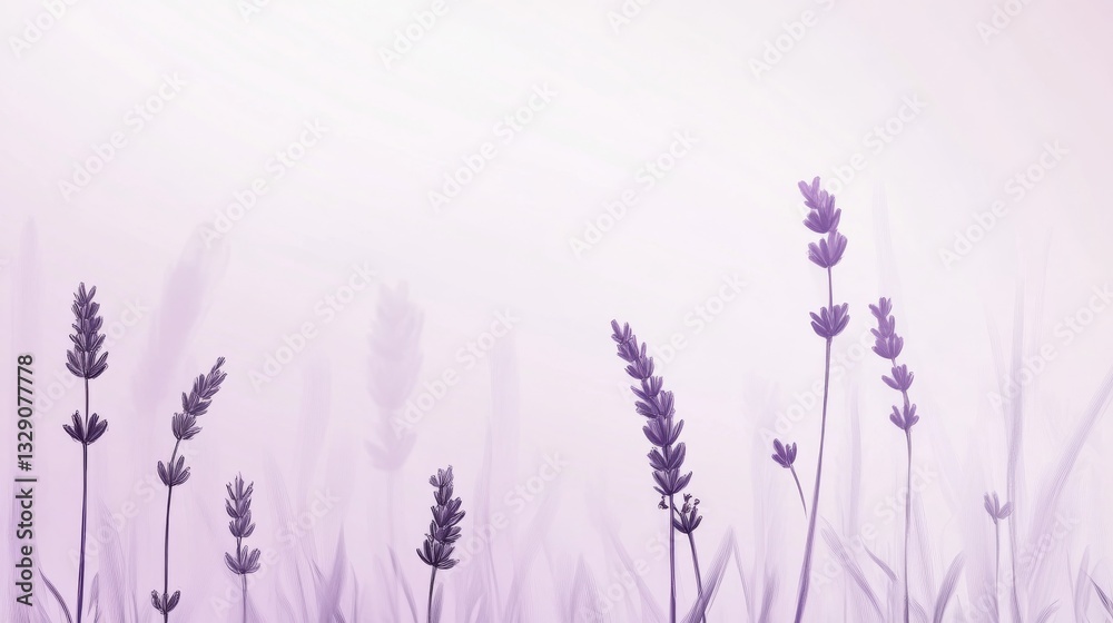 Obraz premium A soft lavender gradient background. Featuring muted purples, lilacs, and soft grays. Showcasing calmness and elegance. Ideal for wellness and relaxation themes