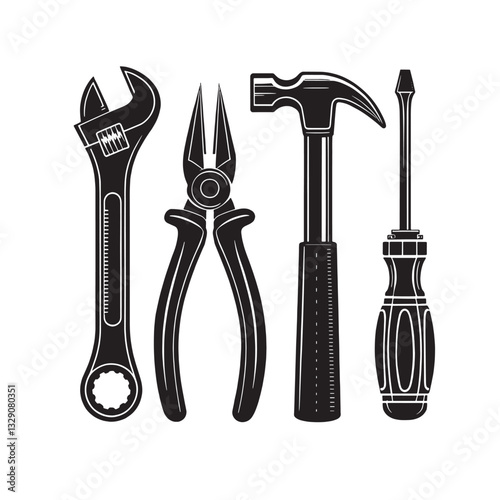 Mechanical tools accessories vector image 