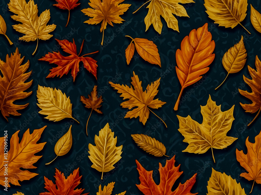 Fall seamless pattern design. Fall seamless pattern design.
