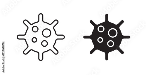 Bacteria line icon vector set.