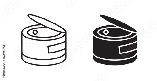 Canned food line icon vector set.
