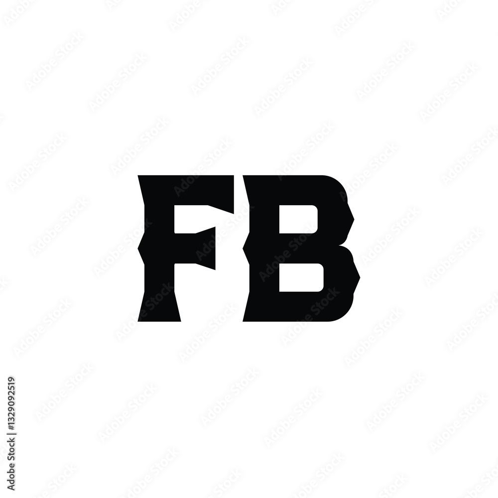 FB monogram logo design letter text name symbol monochrome logotype alphabet character simple logo FB monogram logo design letter text name symbol monochrome logotype alphabet character simple logo