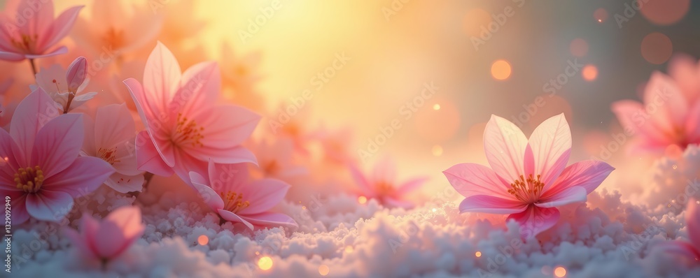 Ethereal golden shimmer surrounded by pastel hues, glowing, background Ethereal golden shimmer surrounded by pastel hues, glowing, background