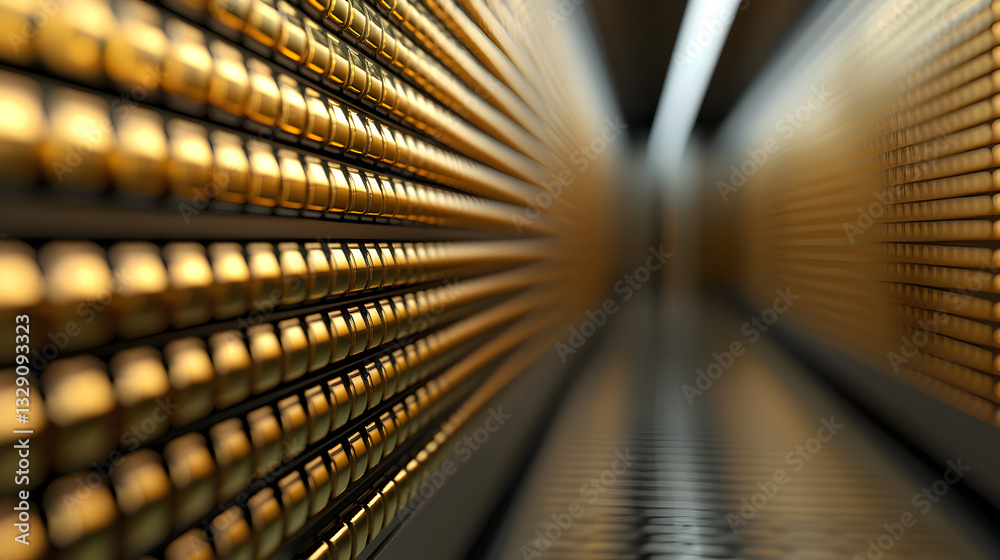 Close-up of gold vault security examining wealth preservation in financial institutions