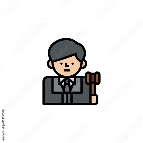 set of funny cartoon manager