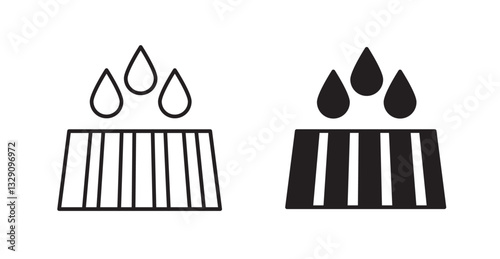 Manhole line icon vector set.