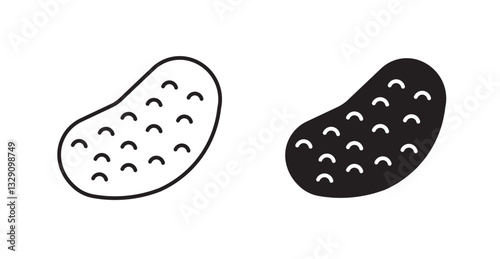 Potato line icon vector set.