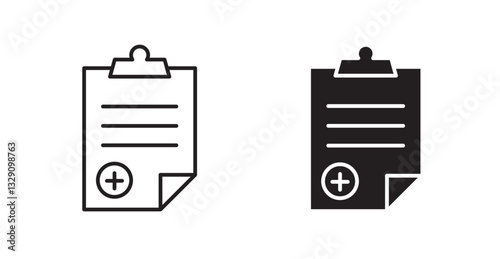 Prescription line icon vector set.