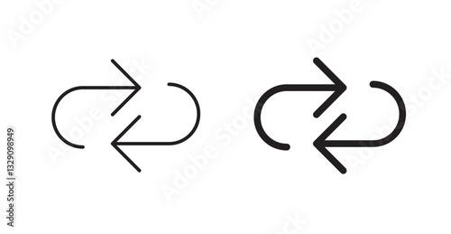 Replace line icon vector set.