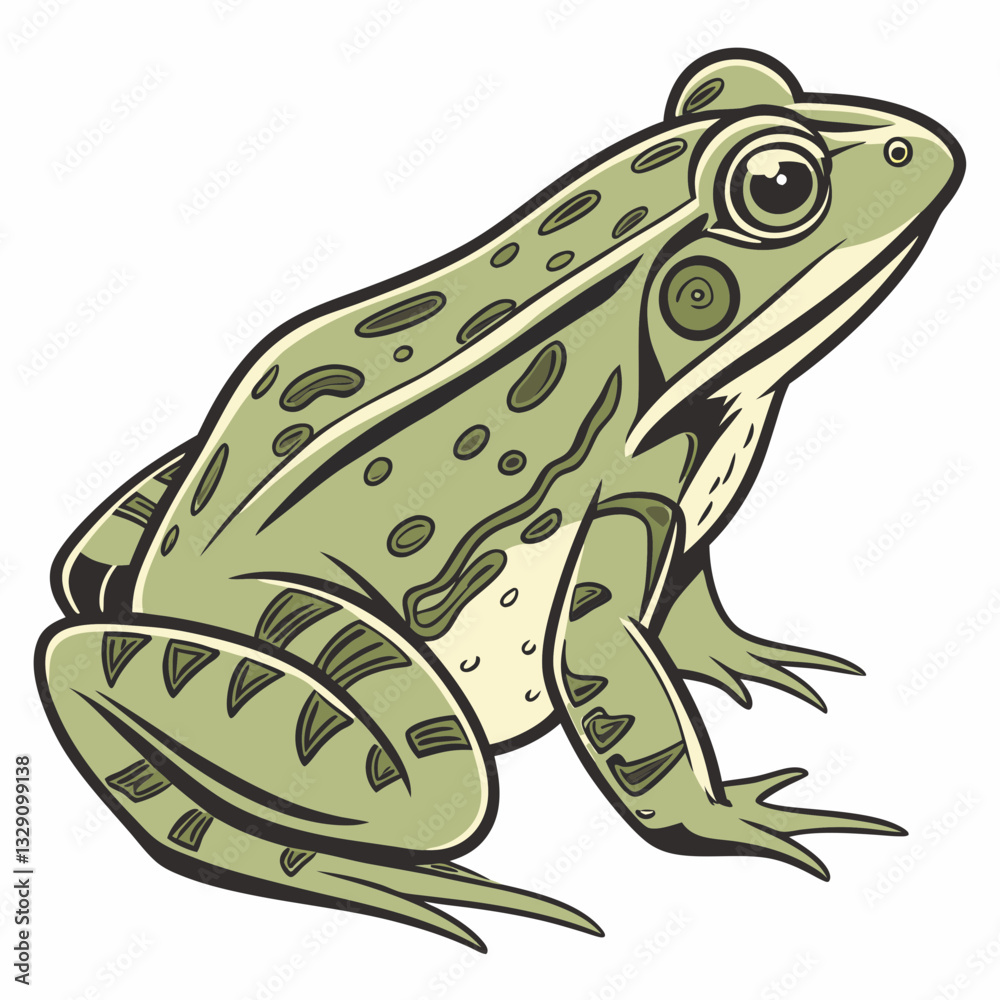 Fototapeta premium frog on a white