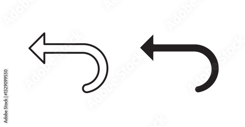 Send back line icon vector set.