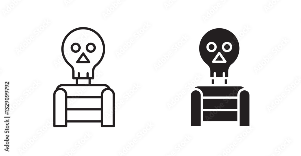 Skeleton line icon vector set. Skeleton line icon vector set.