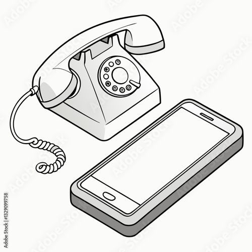 vector illustration of a phone