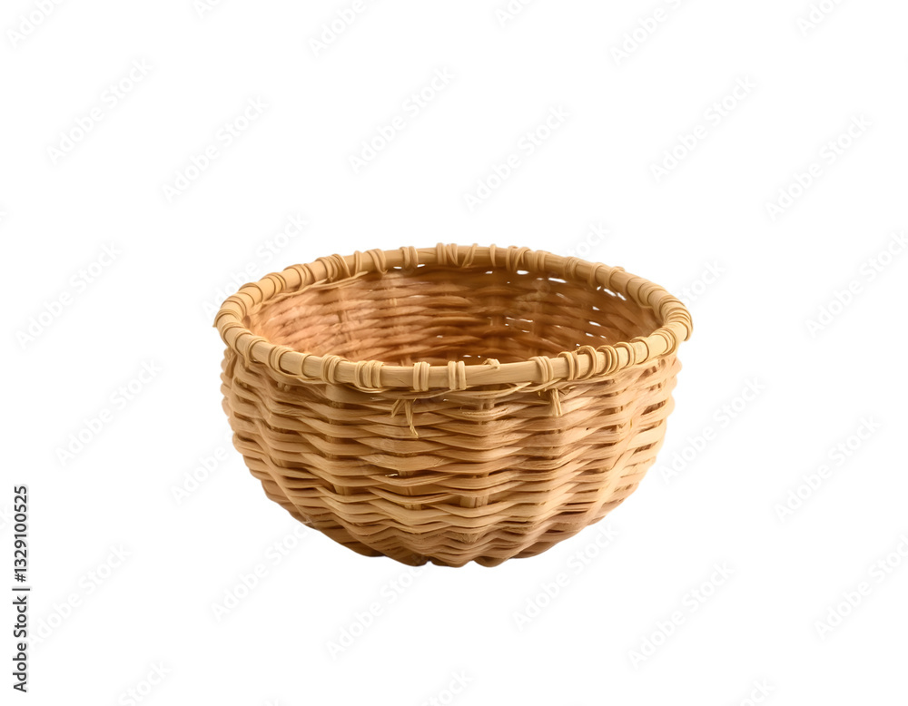 Fototapeta premium Wicker Basket Isolated Transparent Background