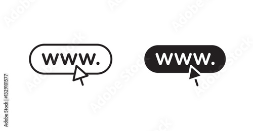 Url line icon vector set.