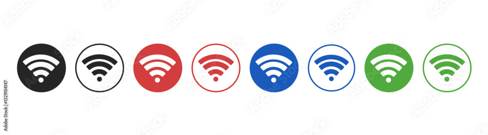 Wifi icon set, signal vector icon. Wi-fi signal symbol. Internet connection, stock vector. Wifi icon set, signal vector icon. Wi-fi signal symbol. Internet connection, stock vector.