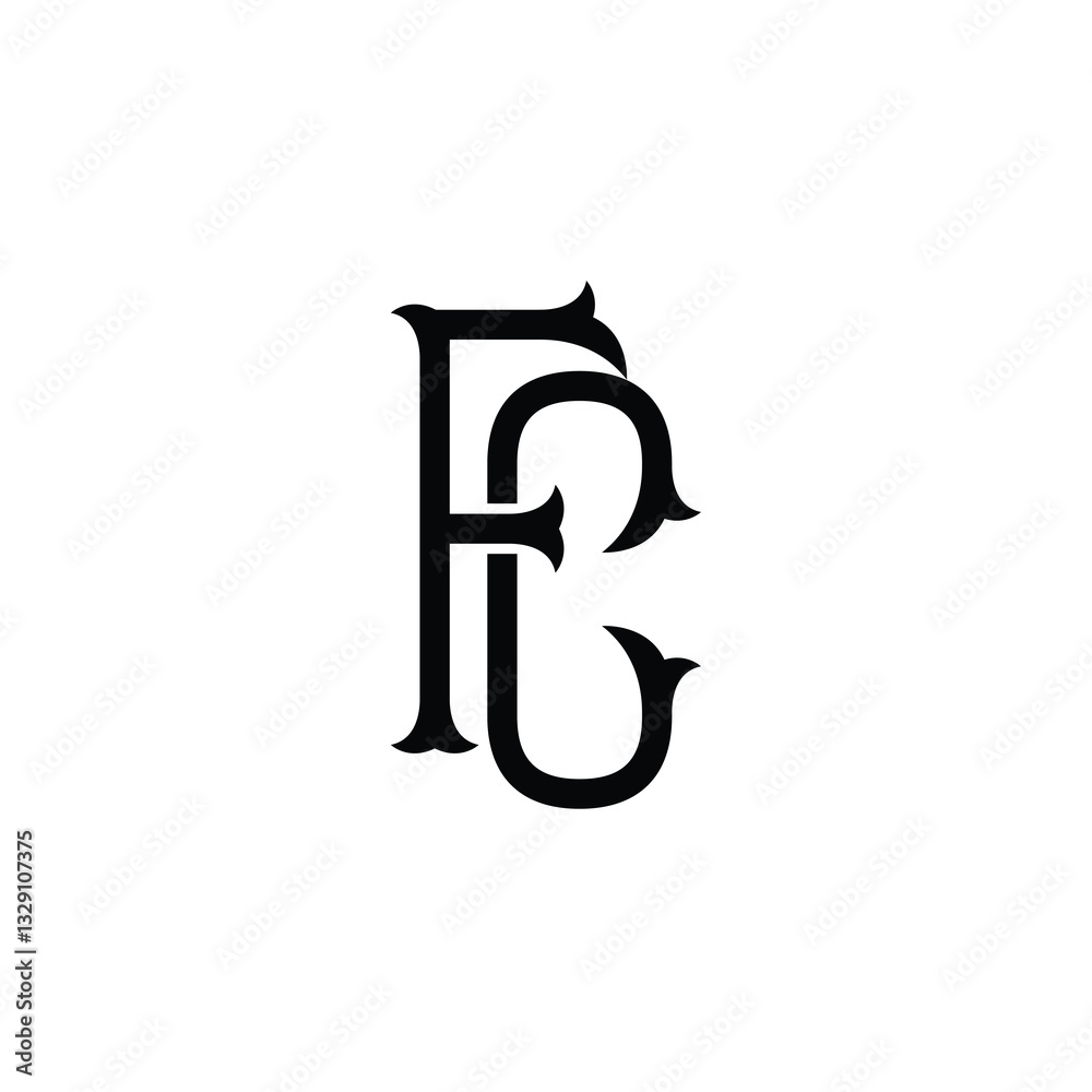 FC monogram logo design letter text name symbol monochrome logotype alphabet character simple logo FC monogram logo design letter text name symbol monochrome logotype alphabet character simple logo