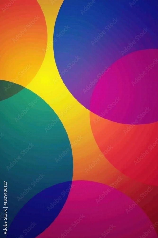 Overlapping circles in rainbow hues, negative space, photography, circles Overlapping circles in rainbow hues, negative space, photography, circles