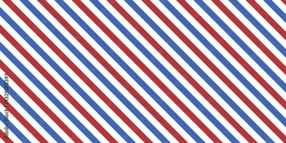 Classic barber background with red, blue and white stripes - vector illustration Classic barber background with red, blue and white stripes - vector illustration