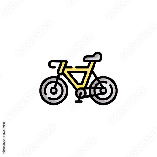 bicycle icon isolated on white background