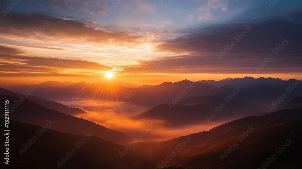 Majestic Mountain Range Bathed in Golden Dawn Light with Dramatic Cloud Formations and Valley Mist Creating Atmospheric Depth Perfect for Travel Backgrounds and Inspiring Landscapes Majestic Mountain Range Bathed in Golden Dawn Light with Dramatic Cloud Formations and Valley Mist Creating Atmospheric Depth Perfect for Travel Backgrounds and Inspiring Landscapes