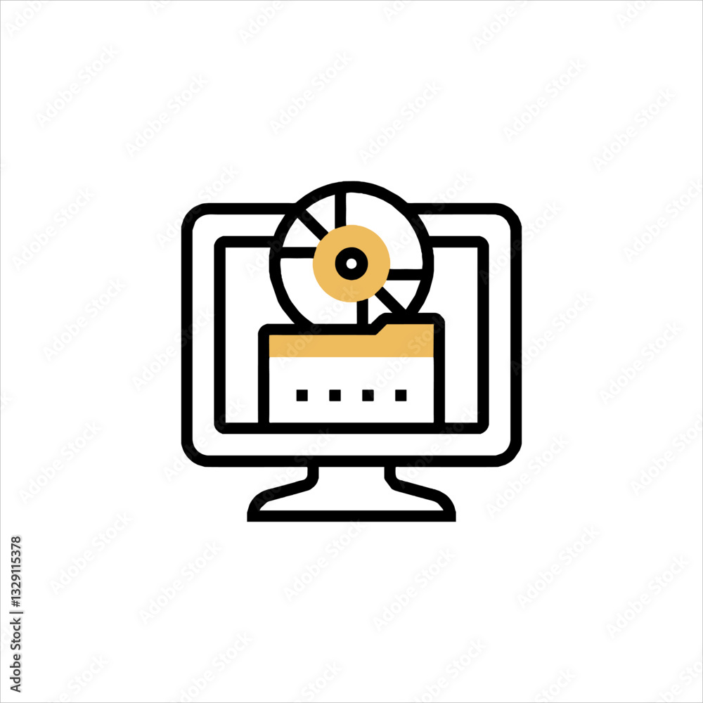 vector illustration of a computer monitor vector illustration of a computer monitor