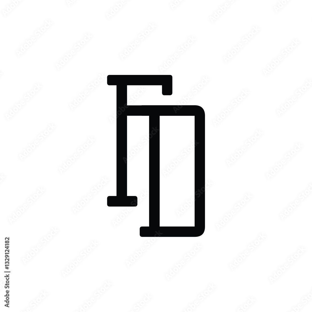 FD monogram logo design letter text name symbol monochrome logotype alphabet character simple logo FD monogram logo design letter text name symbol monochrome logotype alphabet character simple logo