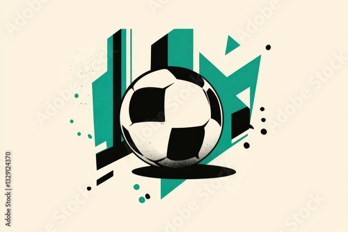 A clean and simple illustration celebrating International Football Day: a single football placed at the center of the design on a white or neutral background photo