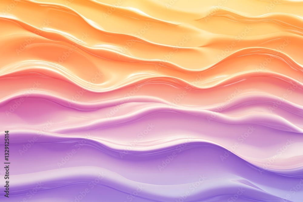 Fototapeta premium A sunset beach gradient background. Featuring soft oranges, pinks, and lavender. Emphasizing relaxation and serenity. Ideal for vacation or wellness visuals
