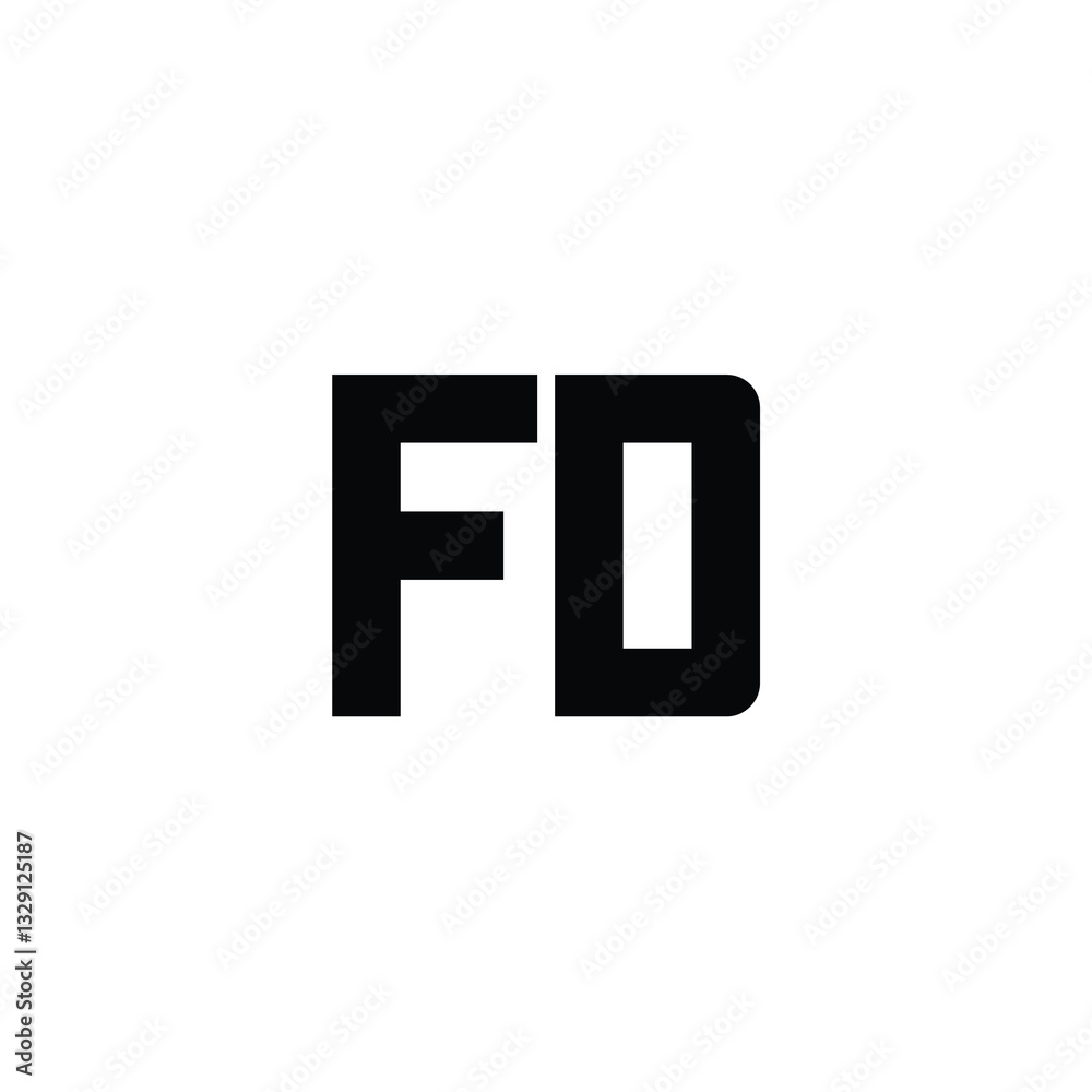 FD monogram logo design letter text name symbol monochrome logotype alphabet character simple logo FD monogram logo design letter text name symbol monochrome logotype alphabet character simple logo