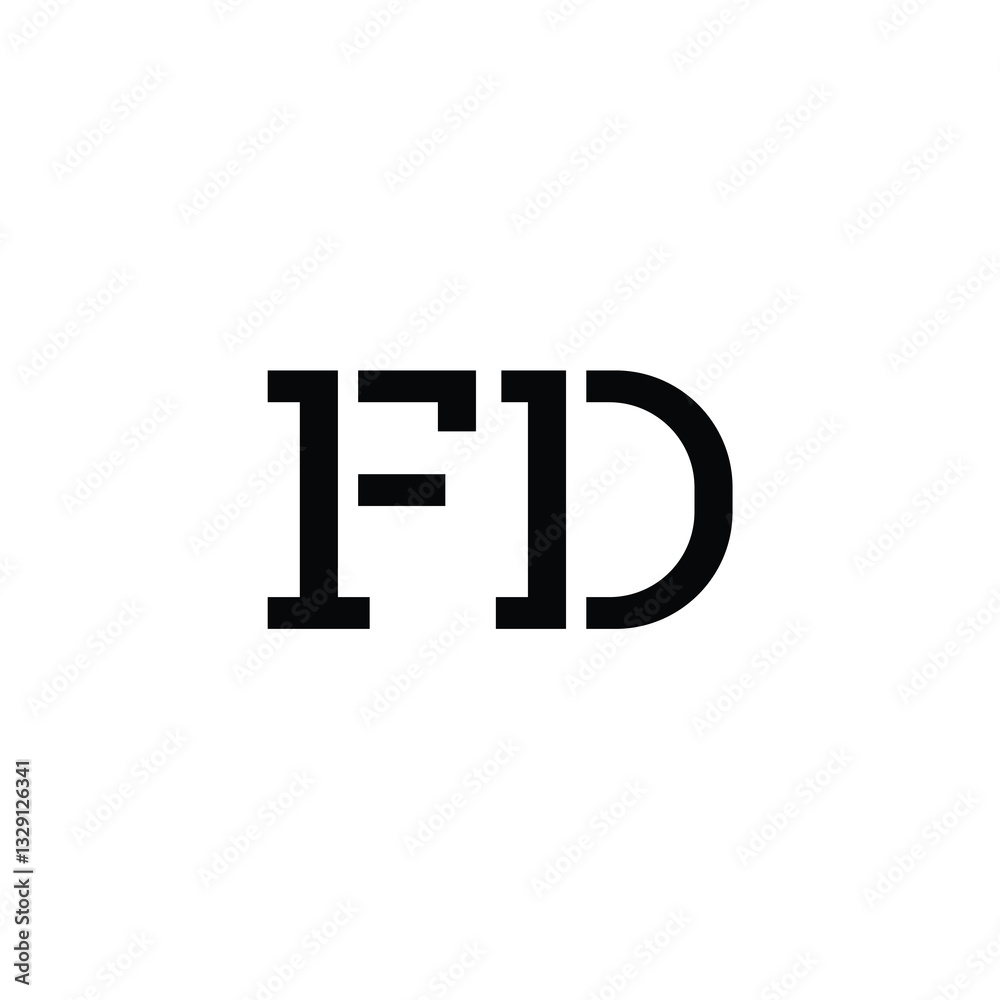 FD monogram logo design letter text name symbol monochrome logotype alphabet character simple logo FD monogram logo design letter text name symbol monochrome logotype alphabet character simple logo