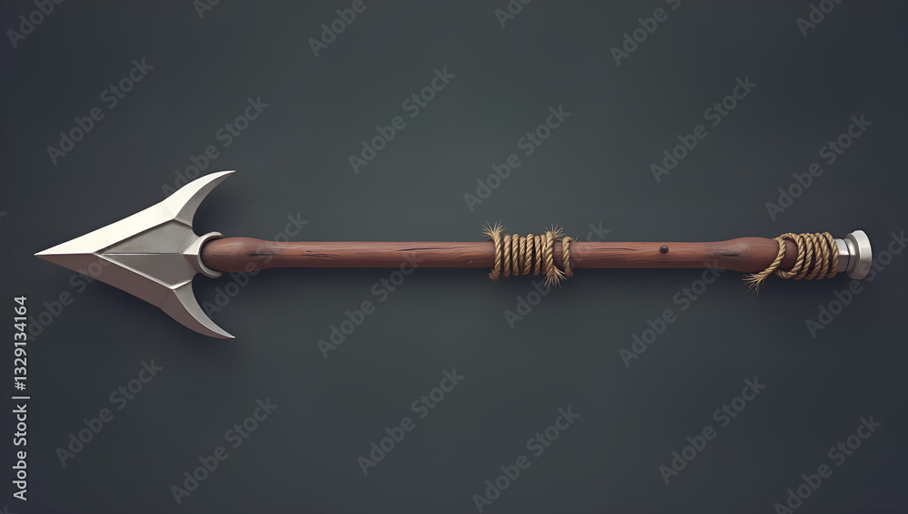 Authentic 3D Crafted Harpoon for Games Authentic 3D Crafted Harpoon for Games