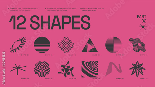 Universal trendy geometric shapes set , bright bold elements composition. Design forms perfect for poster designs, custom-printed clothing, fashion, social media templates
