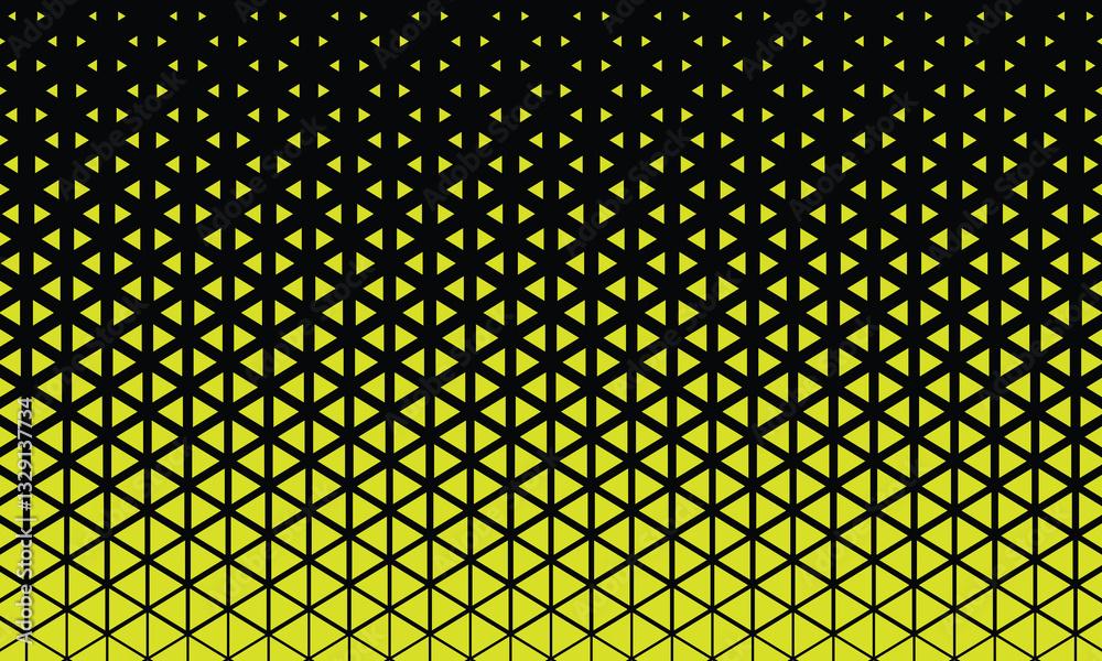 Geometric hexagon and triangle pattern in yellow and black