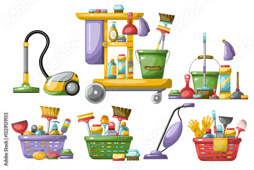 Set cleaning cleanliness detergents