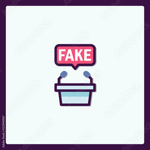 Disinformation Platform: Spreading Deception and Unverified Claims Icon