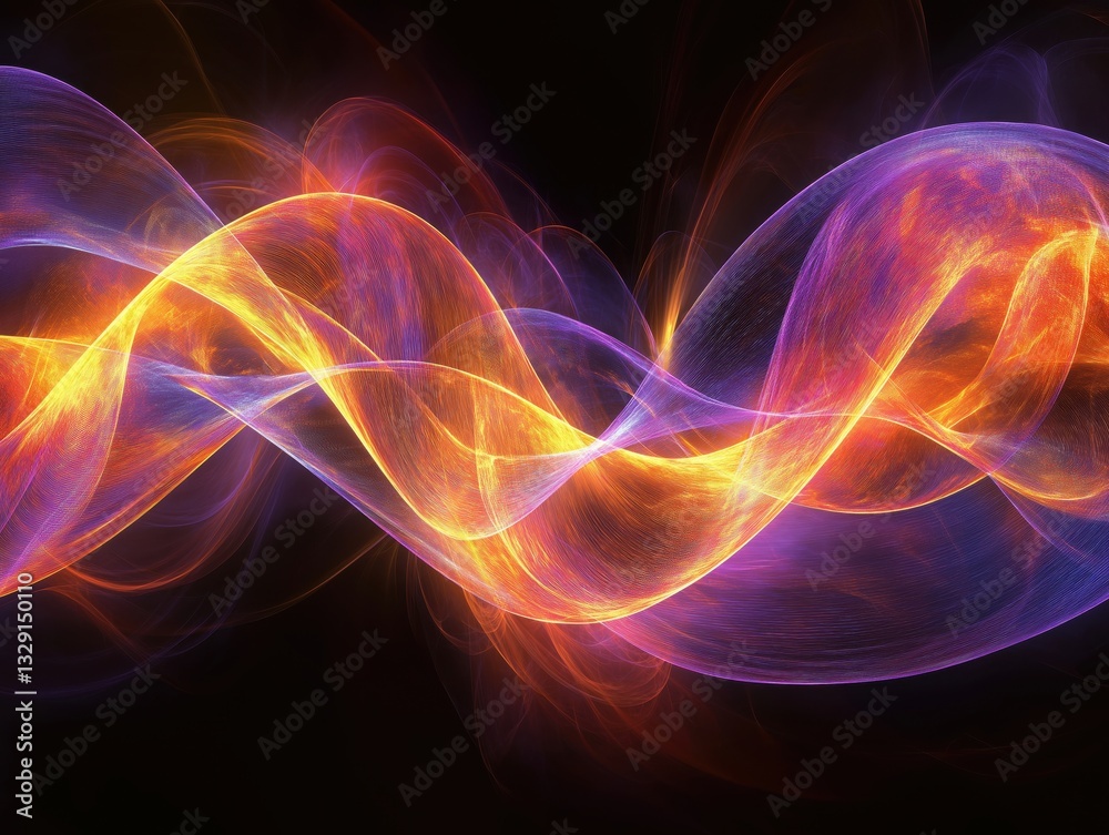 Fototapeta premium Glowing abstract energy waves