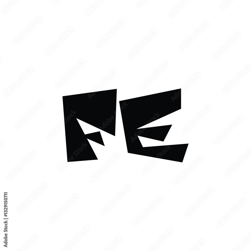 FE monogram logo design letter text name symbol monochrome logotype alphabet character simple logo FE monogram logo design letter text name symbol monochrome logotype alphabet character simple logo