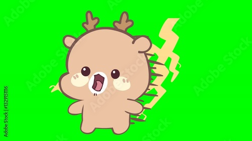 A cute and adorable cartoon Deer
