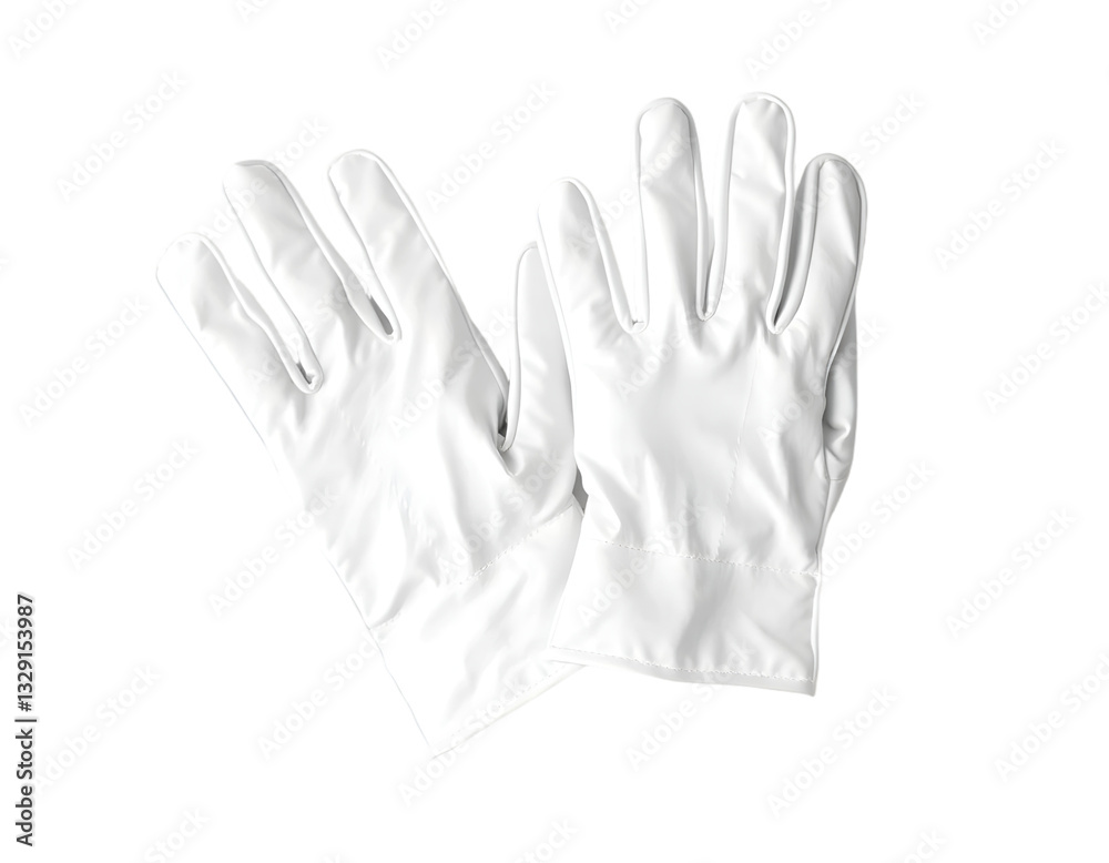 Obraz premium White Rubber Gloves Isolated On Transparent Background