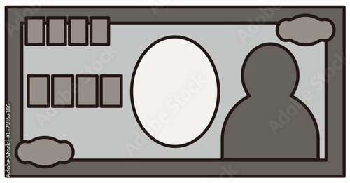 日本のお札のデフォルメアイコン
