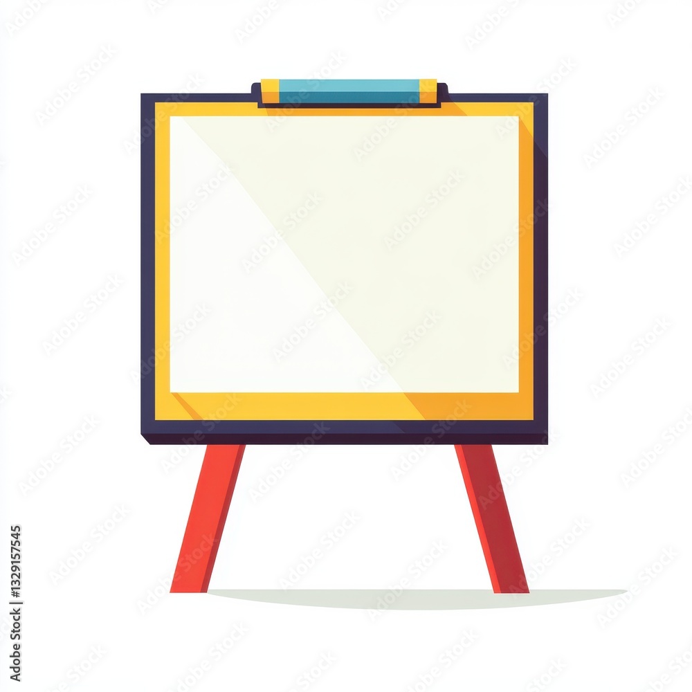 Blank Whiteboard Presentation Board on Stand for Display with Space for Creative Content Design Blank Whiteboard Presentation Board on Stand for Display with Space for Creative Content Design