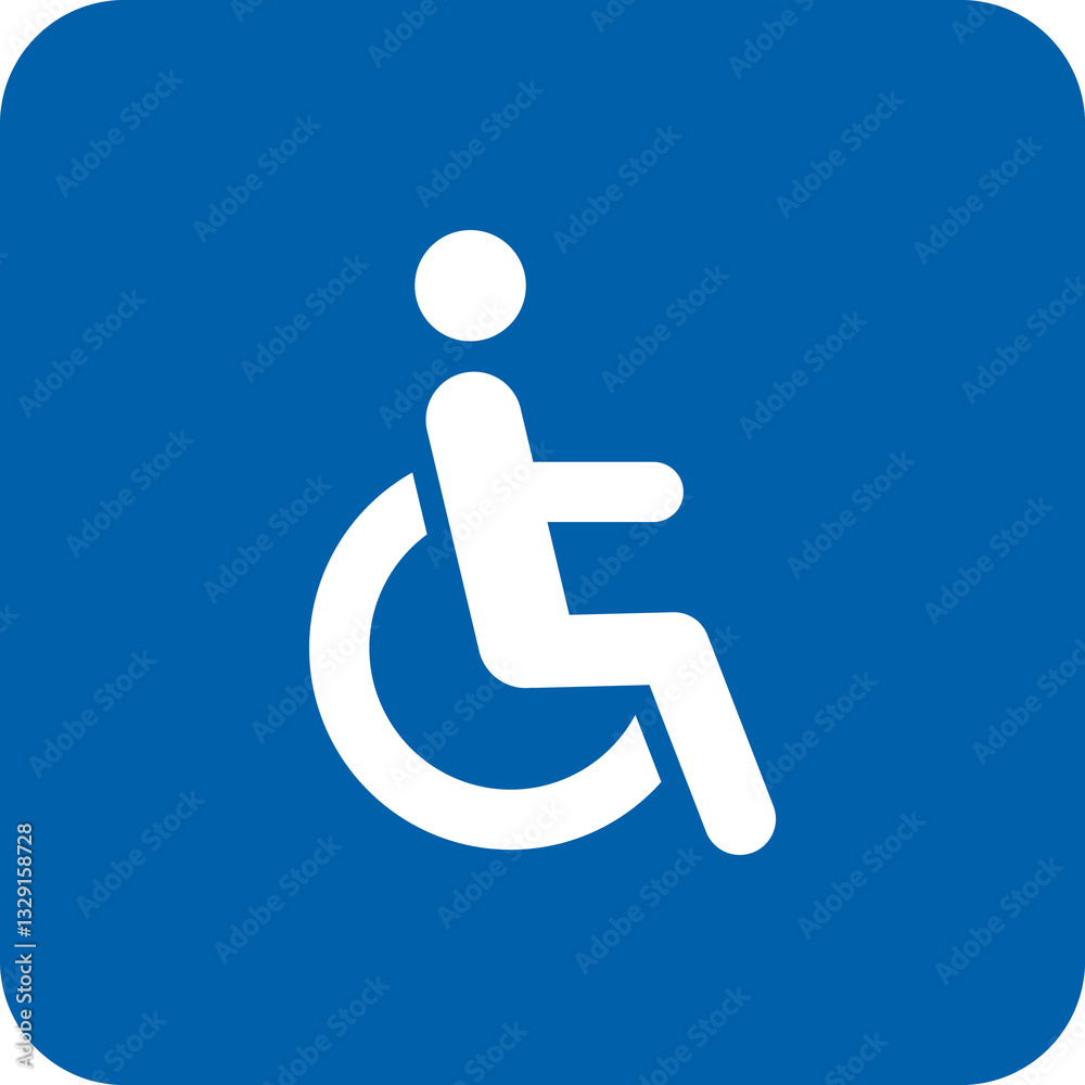 Handicapped sign icon symbol. Handicap parking sign. Handicapped sign icon symbol. Handicap parking sign.