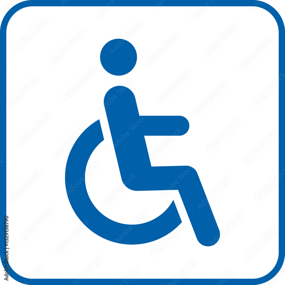 Handicapped sign icon symbol. Handicap parking sign. Handicapped sign icon symbol. Handicap parking sign.