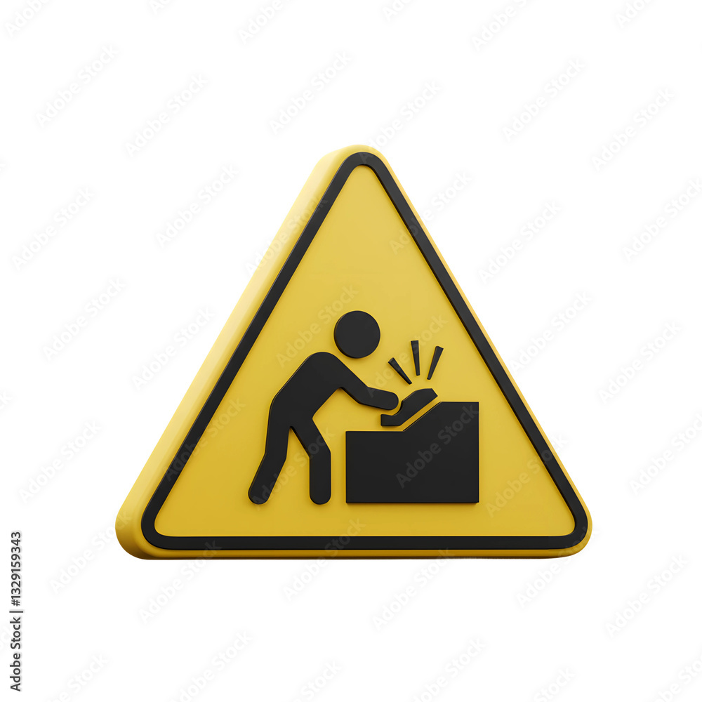 Industrial Hazard Warning Sign on Transparent Background
Industrial Hazard Warning Sign on Transparent Background